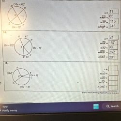 Unit 10 circles test answer key