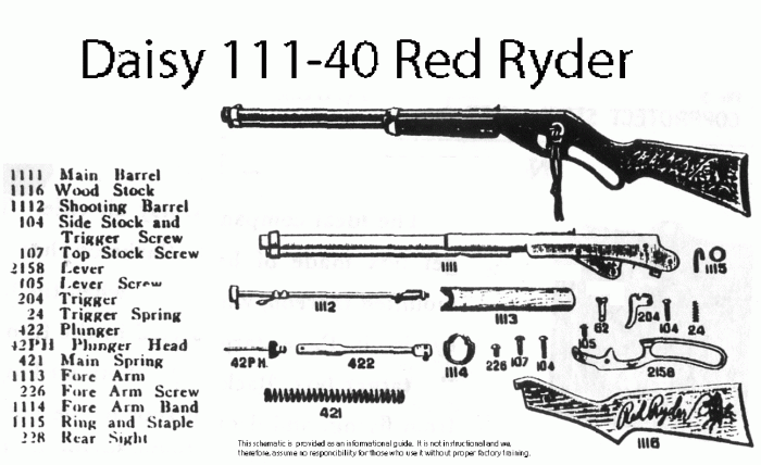 Daisy red ryder parts diagram